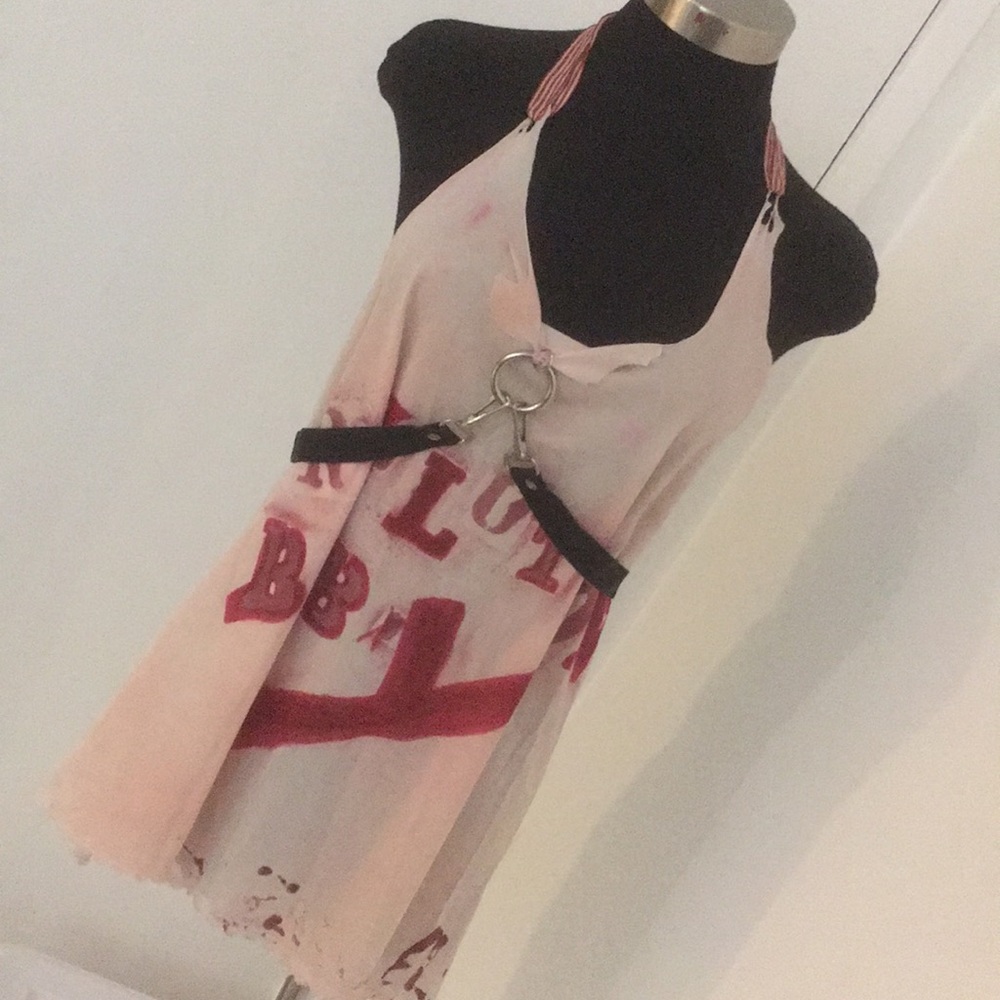 Lexa Vonn Revolution Baby pink slip bondage dress